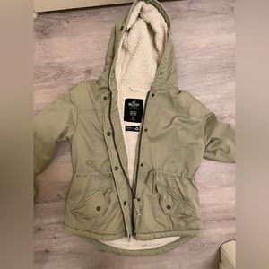 Hollister Heritage Collection Sherpa fur lined Anorak Jacket size S
